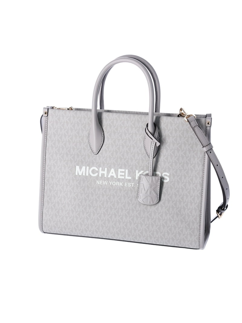 Michael Kors MHANDBAGS Mirella East West Medium Tote Pearl Grey MK