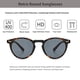 thumbnail image 4 of Gafas de Sol hnbliv Retro Redondas con Protección UV400 y Montura Carey, 4 of 6