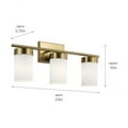 thumbnail image 3 of Kichler Lighting - Three Light Bath - Wall Mt Bath 3 Arm - Ciona - 3 Light Bath, 3 of 10