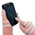 thumbnail image 4 of Fosmon Touchscreen Gloves with three conductive finger tips - Pink/White, 4 of 6