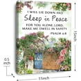 thumbnail image 2 of I Will Lie Down And Sleep in Peace Psalm 4:8 Canvas Wall Art,Bible Verse Scripture Canvas Painting Prints for Christian Home Bedroom Office Church Religious Wall Decor, 2 of 6