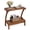 Brown, variant on Fnova Solid Wood End Table, Narrow 2-Tier Side Table with Storage Shelf, Curved Frame Sofa Side Table, Easy Assembly, for Living Room, Bedroom, Entryway, Small Space