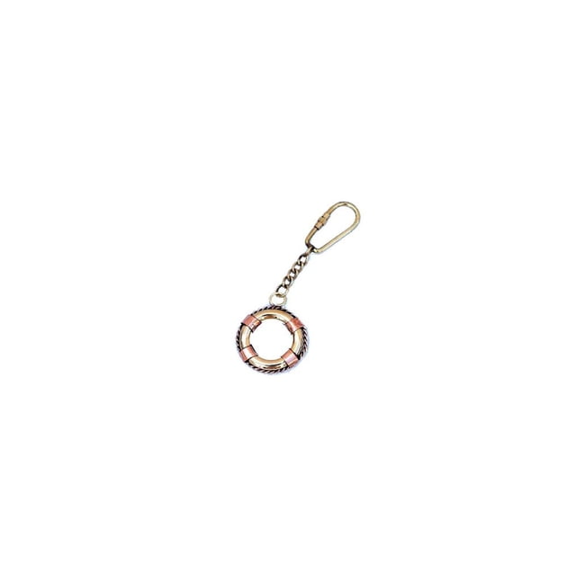 INDIA OVERSEAS TRADING CORP BR 48202D Solid Brass Nautical Keychain Life Ring