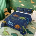 thumbnail image 2 of Erosebridal Colorful Dinosaur Full Size Comforter Sets for Kids, Navy Blue Bedding Sets, 2 of 6