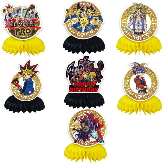Yugioh Centerpieces Honeycomb Table Toppers Decorations for Photo Props Birthday Party Decor Supplies