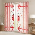 thumbnail image 2 of Feelyou Ladybug Black Out Curtains, Love Heart Bow-tie Curtains Pack of 2 (42x63 Each), 2 of 6
