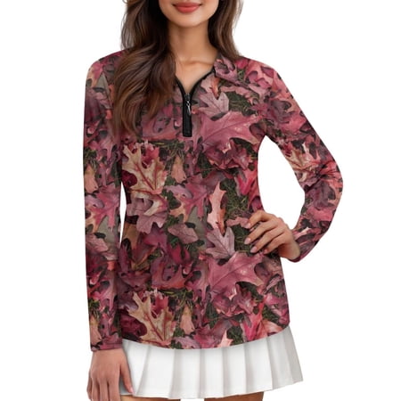 Psesaysky Gothic Bat Print Women UPF 50+ UV Shirts Long Sleeve Golf Polo Workout Sun Shirt Quick Dry Moisture Wicking Athletic Hiking Running Tops for Exercise Running Fishing S