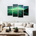 thumbnail image 3 of Elephant Stock Jokulsarlon Glacier Lagoon Aurora Sky Wall Art - Horizontal Multi Panel Canvas - Living Room Wall Decor - Nature Multi Panel - Green And Teal Decor - 75" x 48", 3 of 8
