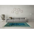 thumbnail image 3 of Ahgly Company Indoor Rectangle Oriental Light Blue Modern Area Rugs, 7' x 9', 3 of 4