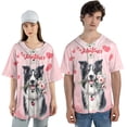 thumbnail image 4 of Happy Valentine's Day Border Collie holding flowers All Over Print 3D Baseball Shirt Borders Dog Lovers Gifts Idea Softball Sport - 3005, 4 of 6