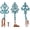 Blue, variant on Comfify Shabby Chic Decorative Wall Hooks - Set of 3 - Cast Iron French Country Wall Decor - Farmhouse Hangers for Coats, Purses and More - Rustic White