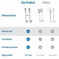 thumbnail image 4 of Shower hooks without drilling hooks Shower enclosure set of 2 with silicone protector for glass shower enclosure, towel bar and holder for shower squeegee, 4 of 5