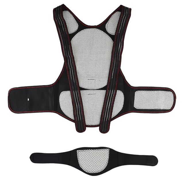 Corrector De Postura Imán Cinturón De Corrección De Autocalentamiento Soporte De Espalda Ajustable Soporte De Columna Y Espalda Portátil Para Oficina En Casa Hombres Mujeres Scienceny AF000459-00