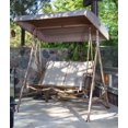 Abba Patio Outdoor Swing Canopy Hammock 2 Seat Porch Furniture with