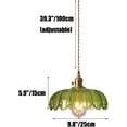 thumbnail image 6 of Green Glass Pendant Lighting for Kitchen Island, Farmhouse Rustic Pendant Light, American Style Retro Pendant Light Fixture with Switch, Simple Vintage Pendant Light for Dining Room Over Table, 6 of 7