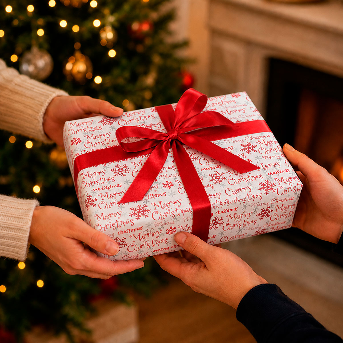 Current Christmas Script Jumbo Wrapping Paper, 23" x 28' photo 7