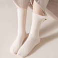 thumbnail image 6 of Yuanlong Womens Crew Socks Knit Socks Autumn And Winter Solid Ribbed Cozy Everyday Casual Wear Hosiery, 6 of 8