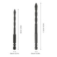 thumbnail image 2 of RUNROTOO 2Pcs Masonry Concrete Drill Bit Set Black Steel for Preventing Slipping in Projects, 2 of 8