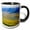 Black/White, variant on 3drose, Alaska, Gates of the Arctic National Park, Noatak River Bends., 11oz Two-tone Green Mug