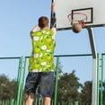 thumbnail image 5 of Xecao Green Apple print basketball shirt for both men and women, a unisex basketball jersey perfect for theme parties-Small, 5 of 6