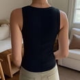 thumbnail image 5 of Xdegoge Tank Top with Built in Bra for Women Padded Seamless No Underwire Stretch Longline Bras Basic Slim Fit Ribbed Wireless Gym Running Brassiere, 5 of 6