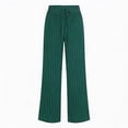 thumbnail image 4 of RUTAYY Women's Pants Casual Straight Leg Stripes Side Pockets Comfortable Loose Fit Bottoms with Drawstring Waist Trendy Vibrant Trousers, 4 of 4