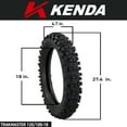 thumbnail image 3 of Kenda Trakmaster K760 80/100-21 Front and 120/100-18 Rear Tires for Motorcycles, Dirt Bikes, and City Bikes - Durable Off-Road & Street Performance with Keychain (2 Pack), 3 of 8
