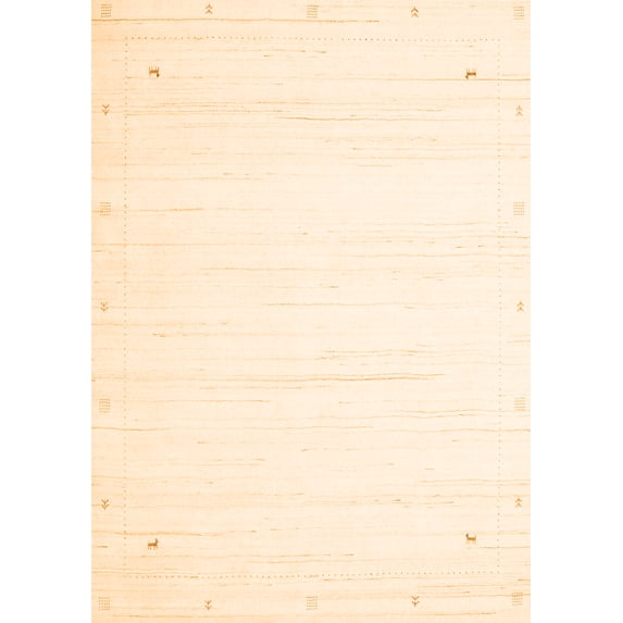 Ahgly Company Indoor Rectangle Solid Orange Modern Area Rugs, 3' x 5'