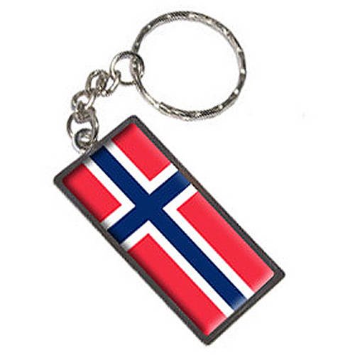 Norway Flag Keychain Key Chain Ring