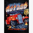 thumbnail image 2 of Plush Throw Blanket - Hot Rod Highway - QUEEN BED 79"x 95" - Faux Fur Blanket For Beds, Sofa, Couch, Picnic, Camping, 2 of 3