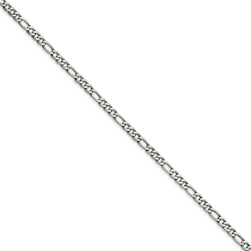 Stainless Steel Figaro Chain Necklace 