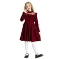 thumbnail image 5 of Afdoent Toddler Girls Dress Christmas Girls Long Sleeve Party Dress With Flounce Hem Netting Pageant Gown For And Performance 9-10 Years, 5 of 9