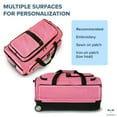 thumbnail image 4 of Travolution® – Newly Designed Garment Rack 28 inch Duffel with Wheels, Collapsible Lightweight Drop-Bottom Travel Luggage, Dance Costume, Pink/Black, 4 of 10