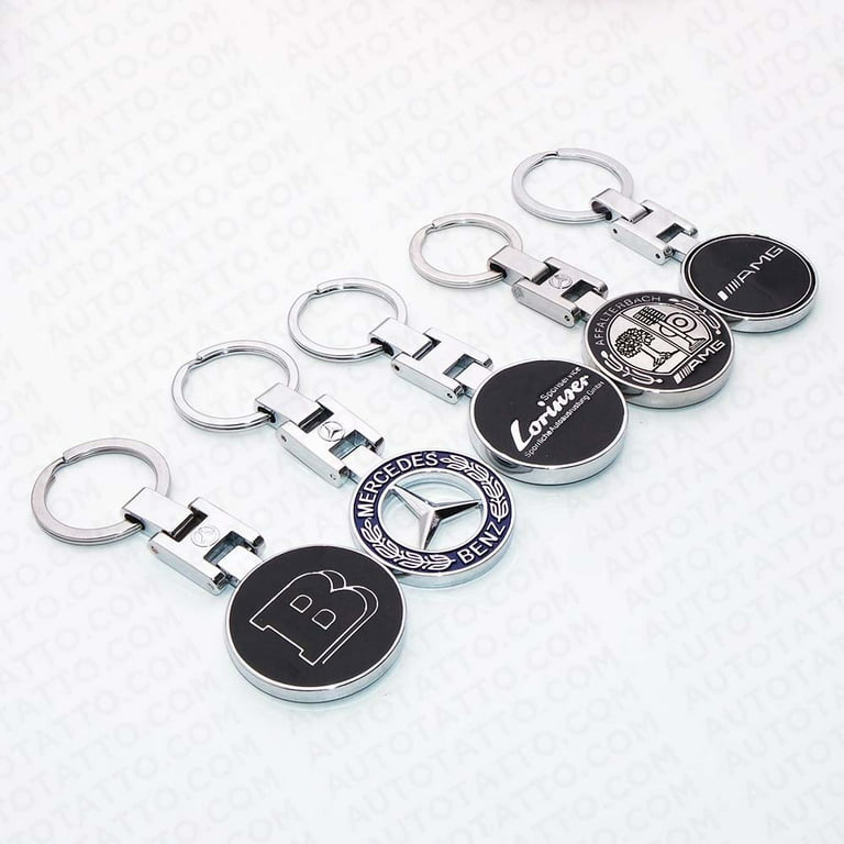 Mercedes Car Keyring Keychain With 3D Logo Both Sides COME IN A GIFT BOX /  Black
