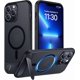 thumbnail image 1 of Funda con Soporte Magnético invisible, Delgada Mate, para iPhone 13 Pro Max, Negro, 1 of 7