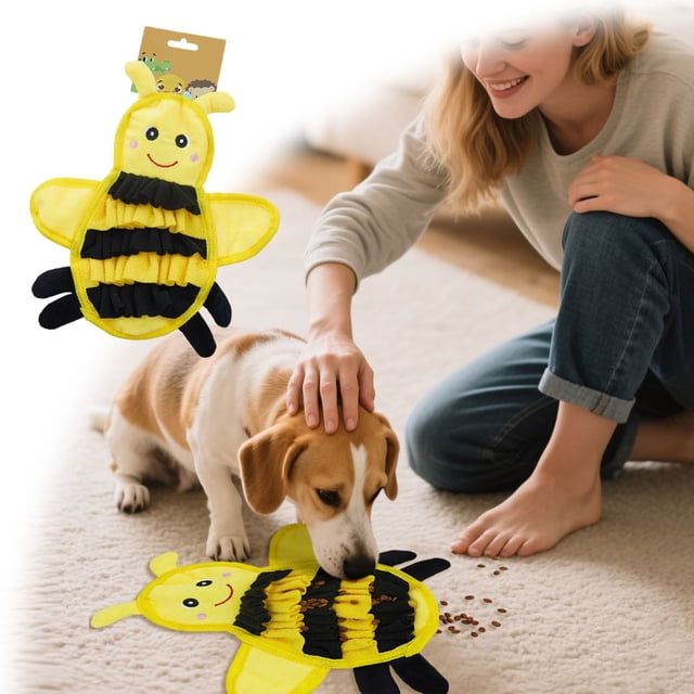 Interactive Dog Sniff Carpet Toy for Mental Stimulation and Dispensing Puzzle Game Portable Pet Food Mat Training Activity
