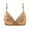 Beige, variant on Herrnalise Women's Lace Edge Vertical Stripe Back Bra Padded Bra Wireless Lingerie For women