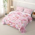 thumbnail image 3 of Homewish Kawaii Coquette Ghost Quilt Full for Girls, Witch Hat Spider Web Candy Boo Full Bedspread Sets, 3-Piece, 3 of 7