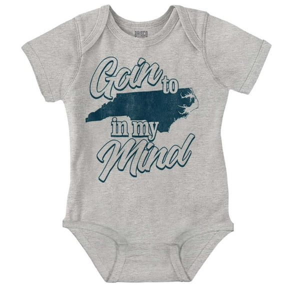 In My Mind Going to North Carolina Romper Boys or Girls Infant Baby Brisco Brands NB