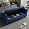 thumbnail image 2 of 63" Bed Bench Navy Blue, 2 of 5