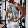 thumbnail image 5 of KLL Majestic Snowy Wolf Print Men's Muscle Gym Workout Stringer Tank Tops Bodybuilding Fitness T-Shirts Tank Tops Men-XX-Large, 5 of 7