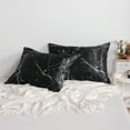 thumbnail image 7 of Super Soft Satin Pillowcase Set of 2, Hair-friendly Satin Pillow Case with Envelope Closure, King Size, 20 x 36 inches, Black Marbling, 7 of 7