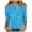 A10-Blue, variant on ZVAVZ T-Shirts for Women Trendy,Ladies Summer Print Tees Shirts 3/4 Length Sleeve Round Neck Tees Womens Tops Business Casual on Sale Multicolor,S