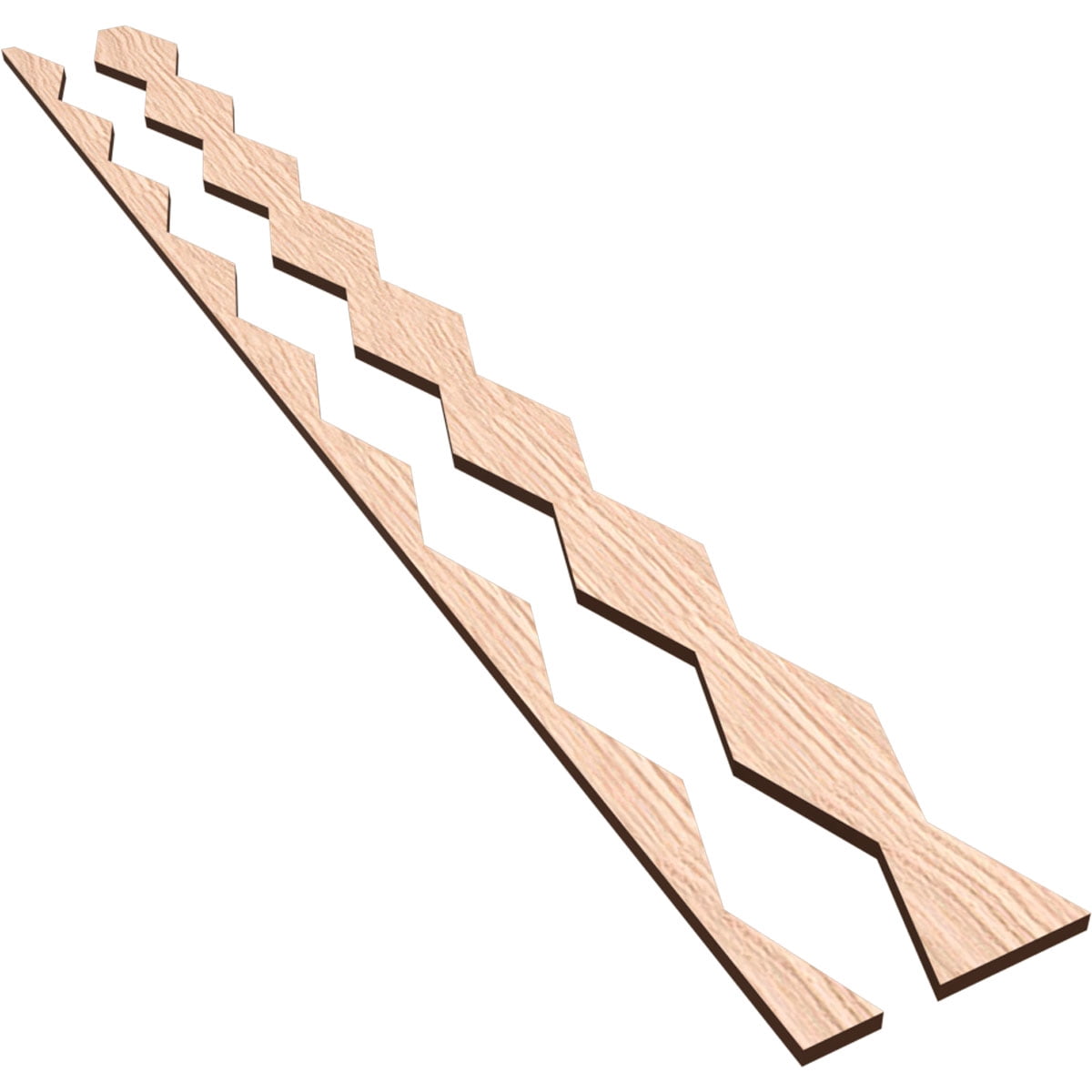 Ekena Millwork 47"H x 3/8"T Cimarron Adjustable Wood Decorative Slat Wall Panel Kit, Red Oak (contains 23 Slats + 1 Straight Edge Starter Slat)