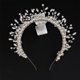 thumbnail image 1 of Nvzi Horquillas para el pelo de boda con flores para novias, peinetas con perlas de cristal, pinzas para el pelo, accesorios para el pelo de boda dorados, joyas - Plateado B, 1 of 4