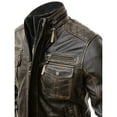 thumbnail image 4 of Brown Motorcycle Jacket Motorcycle Jackets For Men Leather Biker Jacket Mens Motorcycle Leather Jacket Mens Vintage Motorcycle Jacket size XS, 4 of 5