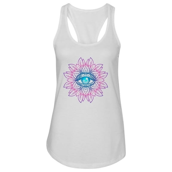 Lotus Flower Eye Of Providence Tank Women -Image by Shutterstock, Female x-Small