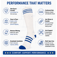 thumbnail image 5 of 5 Pairs Knee High Soccer Socks for Men Women, Cushioned Athletic Football Socks, Breathable Moisture Wicking, Stretch Fit for Team Sports, Training and Outdoor Play, 5 of 8