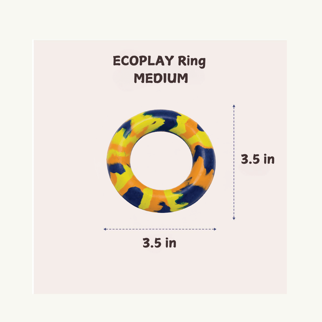 Hevea Pet Natural Rubber Non Toxic EcoPlay Ring Dog Toy