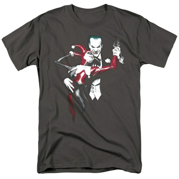 Batman Harley And Joker Unisex Adult T Shirt, Charcoal, Small